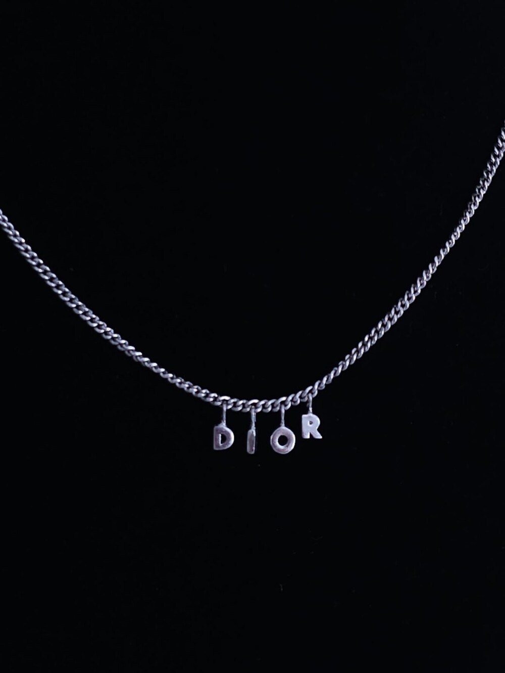 Dior Silver Letter Charm Necklace - DIOR Pendant - Picture 2 of 10